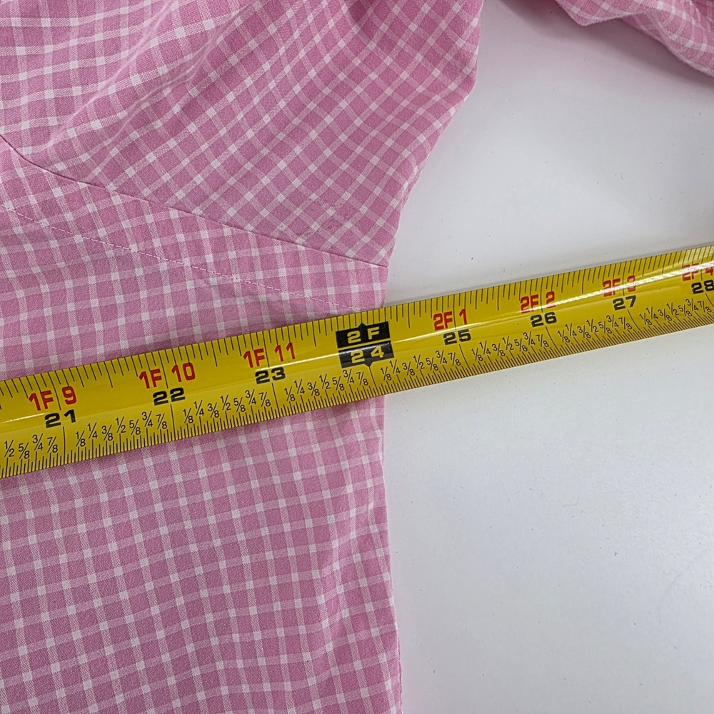 Ralph Lauren Mens Pink Gingham Check Button Down Shirt Large Long Sleeve Pony - Picture 6 of 6
